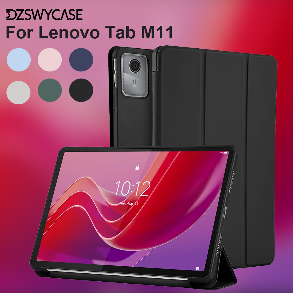 Lenovo Tablet M11 Accessories - Lenovo Tab M11 11インチ 2024 TB-330FU/TB-331XU用ケース、自動スタンド/スリープ機能付きシリコン保護ケース
