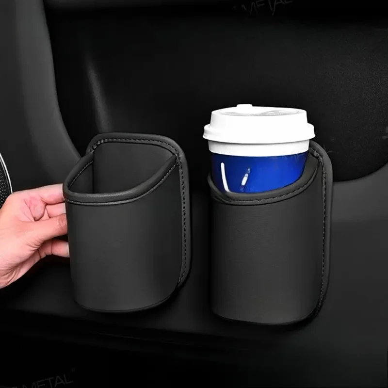 Tablet Car Accessories - 車のドアカップホルダー レザー製 車載ドリンクホルダー 収納ボックス 車後部座席カップホルダー 車内アクセサリー用オーガナイザー