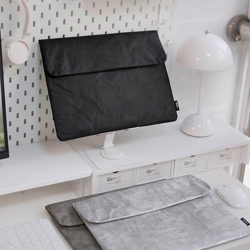 Tablet Accessories Bag - 13.77インチ*10.23インチの超軽量ポータブルデュポン紙製コンピュータタブレットバッグ、多機能ドキュメントバッグ収納バッグ、毎日の勉強、オフィスワーク、旅行に最適