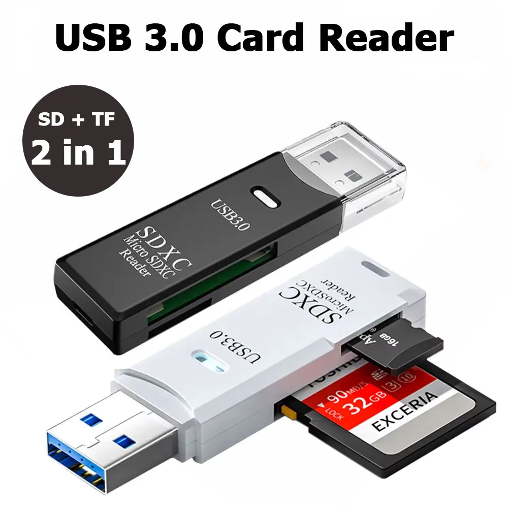 Tablet Reading Accessories - 2-in-1 カードリーダー USB 3.0/2.0 高速カードリーダー タブレット