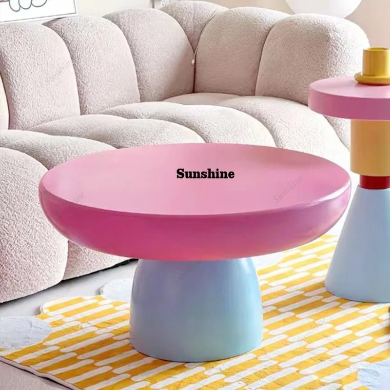 Unique Table Accessories - スタンディングラウンドコーヒーテーブルミニスイートアクセサリーリビングルームコーヒーテーブルユニークな屋外メサスバハスラウンジスイート家具F