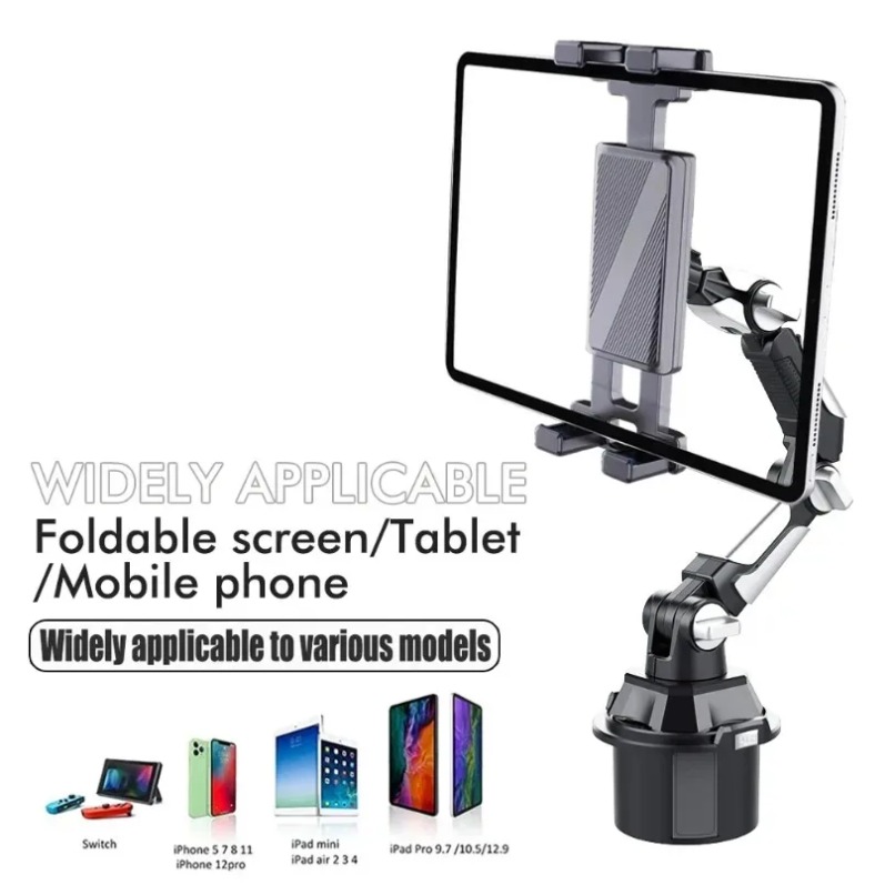 Tablet Pc Accessories - 車のカップホルダー電話タブレットマウント 360 回転フレキシブルアームスタンド iPhone Android iPad