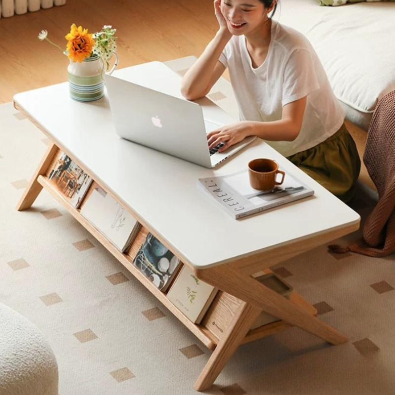 Unique Table Accessories - 長方形木製コーヒーテーブルミニマリスト収納リビングルームユニークなコーヒーテーブルモダンキャンプ用Stolik Kawowyアクセサリー