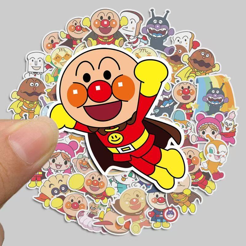 Fire Tablet Accessories - 50 個漫画アニメ画像アンパンマンステッカー創造性スーツケースタブレット防水装飾ステッカー学生報酬おもちゃ