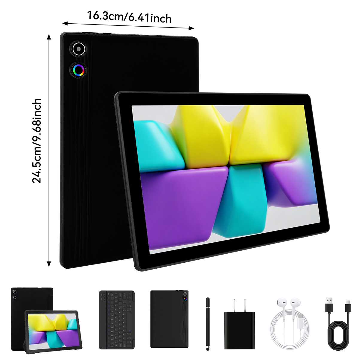 Ram Tablet Accessories - 2026年最新KB10L 10.1インチHDタブレットPC Android16‑Go 5‑コアA333 CPU 24GB(3GB+21GB仮想RAM)