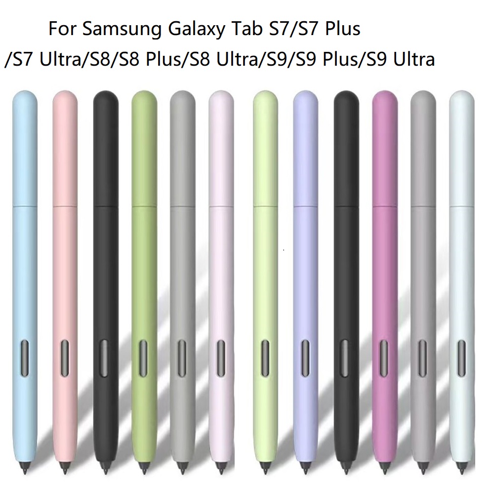 Samsung Tablet S9 Accessories - 人間工学に基づいた滑り止めタブレットペンシルケース、Samsung Galaxy Tab s7、s8、s9プラスs用のシリコンスタイラス保護カバー
