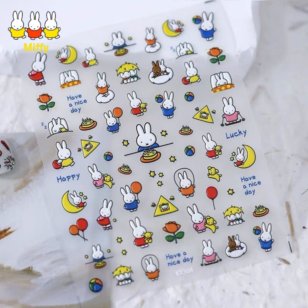 かわいいミッフィーウサギステッカーかわいい漫画ネイルステッカ - Fire Tablet Accessories のレビューと価格