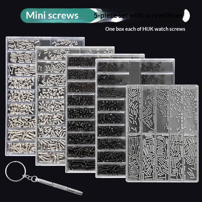 新品1セット 時計用ネジボックス 18種類ネジキット ミニ平 - Tablet Accessories Set のレビューと価格