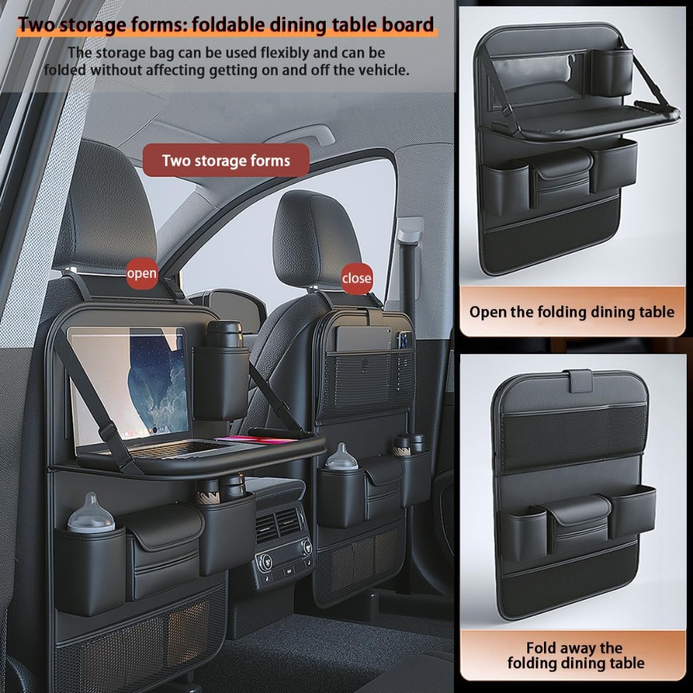 フレンドリーなリアシートオーガナイザー、プレミアム防水PUレ - Tablet Car Accessories のレビューと価格