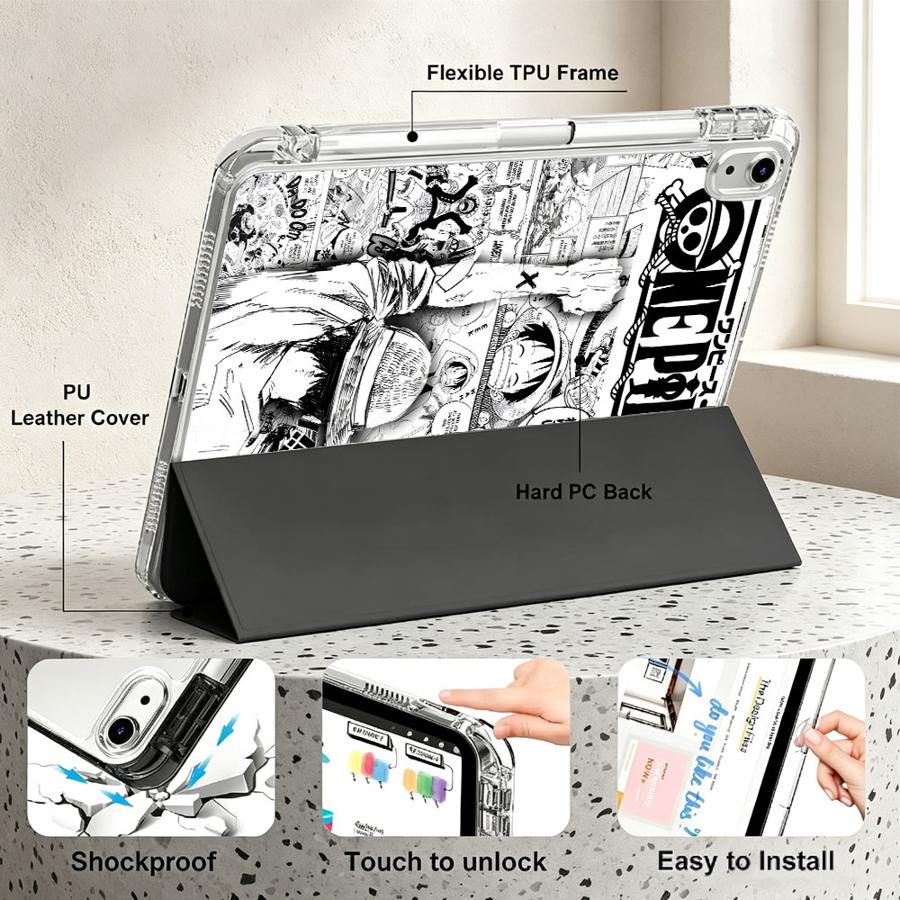 ワンピース ルフィ アニメ タブレットケース Samsung - Samsung Tablet S9 Accessories のレビューと価格