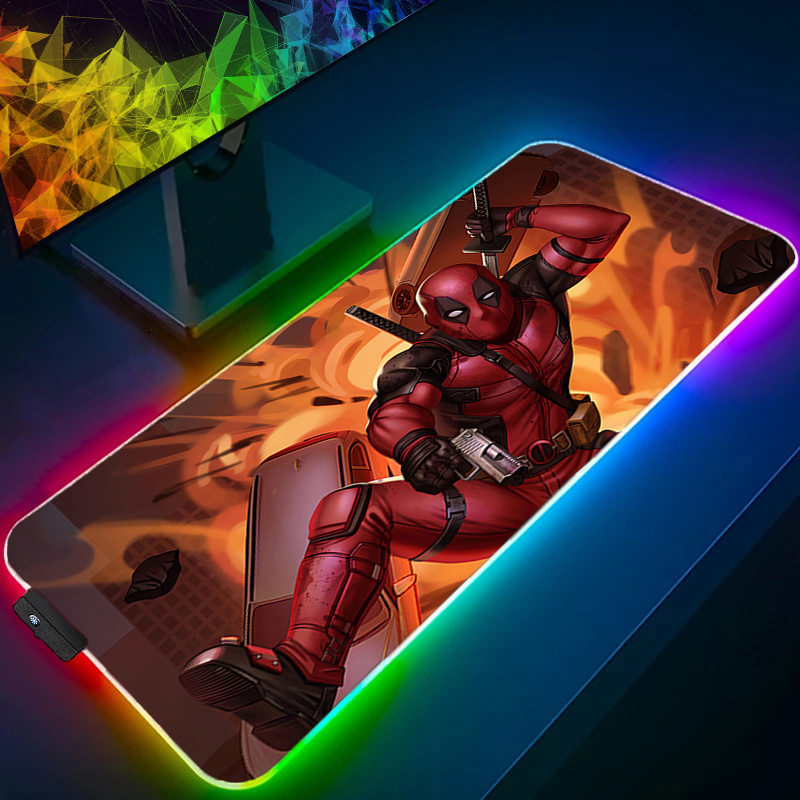 LED マウスパッドゲーミングバックライトロックエッジアニメ - Tablet With All Accessories のレビューと価格