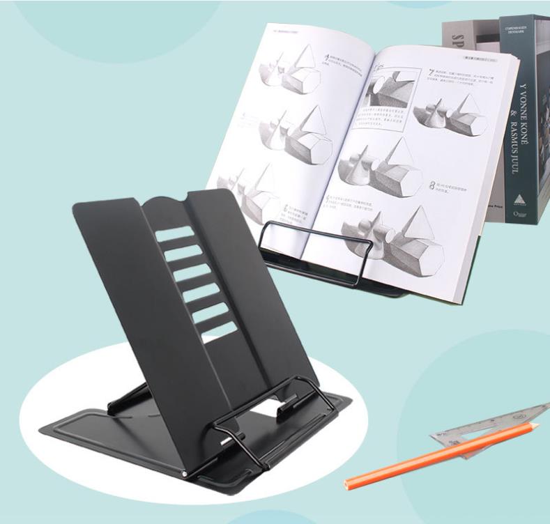 新しい調節可能なポータブル金属製調節可能な読書ブックホルダー - Tablet Reading Accessories のレビューと価格