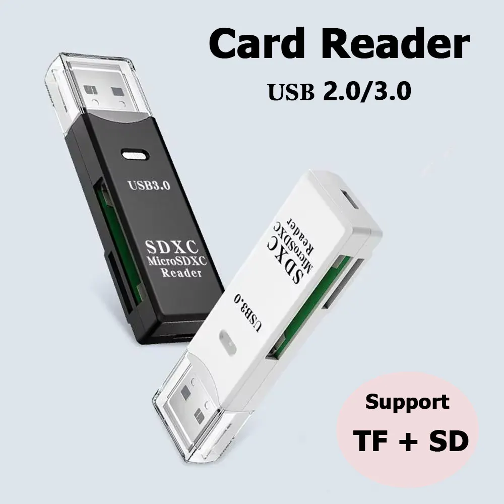 2-in-1 カードリーダー USB 3.0/2.0 高速カ - Tablet Reading Accessories のレビューと価格