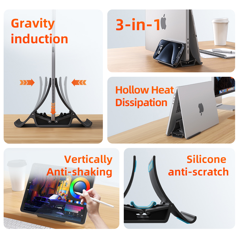 CABLETIME 垂直ラップトップスタンドデスクトップ重力 - Dell Tablet Accessories のレビューと価格