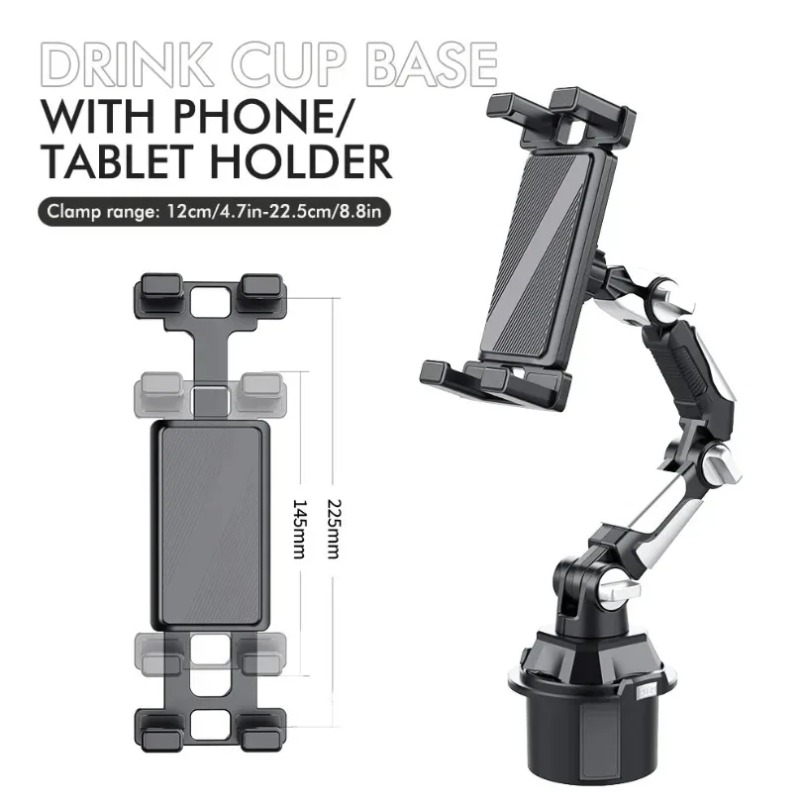 車のカップホルダー電話タブレットマウント 360 回転フレキ - Tablet Pc Accessories のレビューと価格