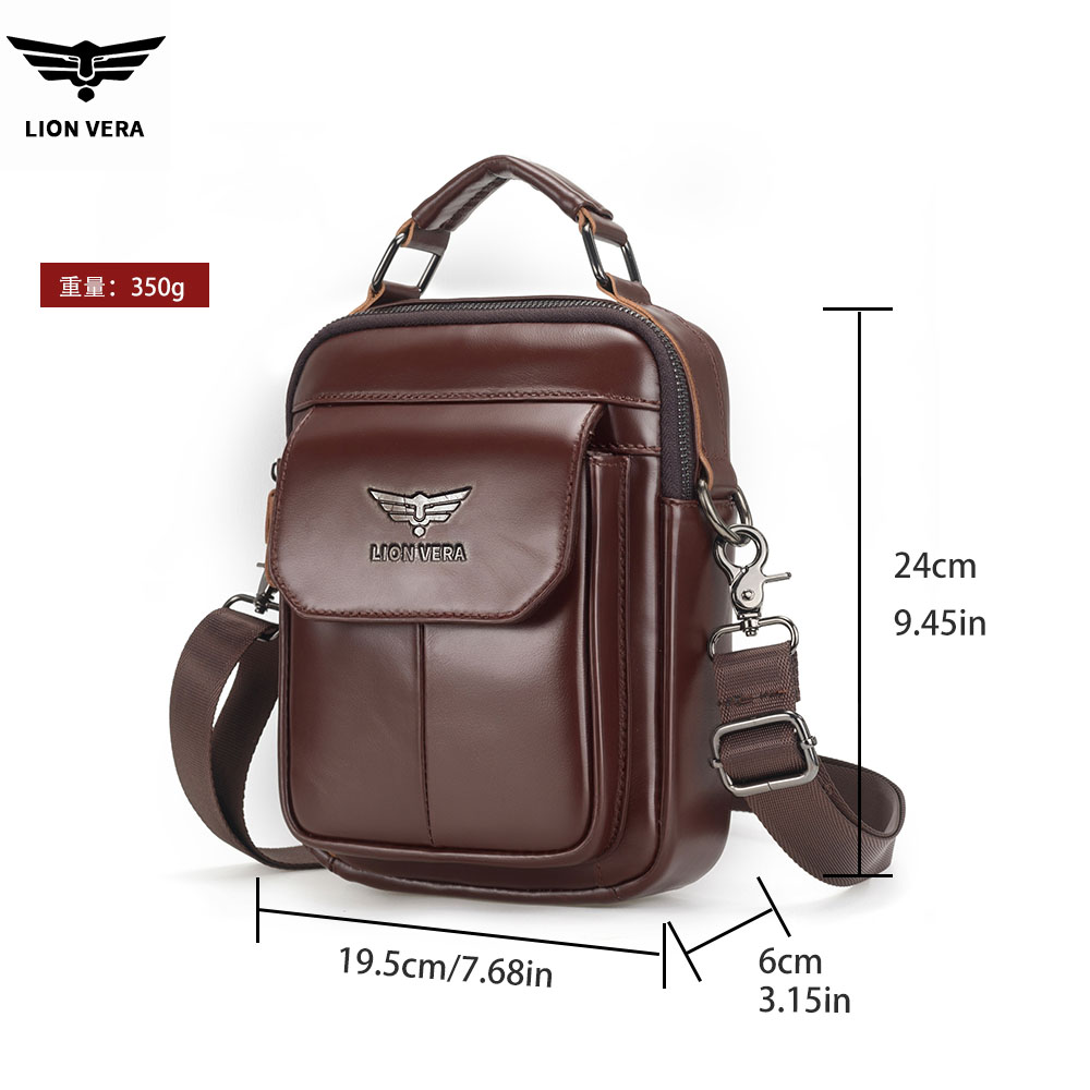 LION VERA メンズ本革ショルダーバッグ多機能 7.6 - Tablet Accessories Bag のレビューと価格