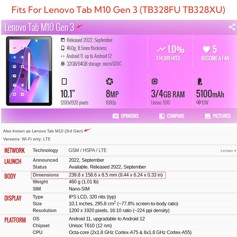 レノボタブ M10 3rd 世代 10.1 ケース TB32 - Lenovo Tablet With Accessories のレビューと価格