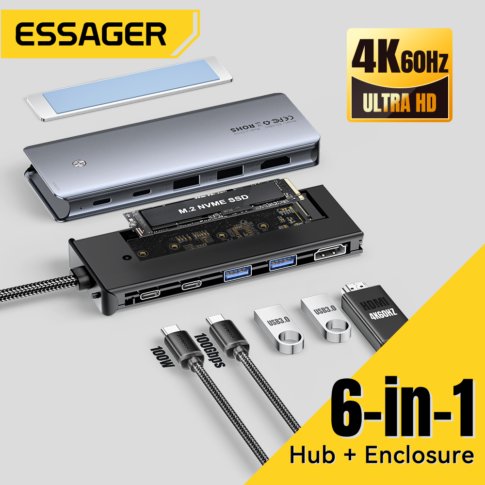 Essager USB C ハブ M.2 SSD ハードディ - Hdmi Adapter Tablet のレビューと価格