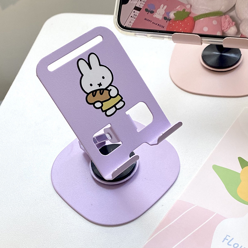 ミッフィー漫画の回転式折りたたみ金属製携帯電話ホルダー、ポー - Tablet Accessories Set のレビューと価格