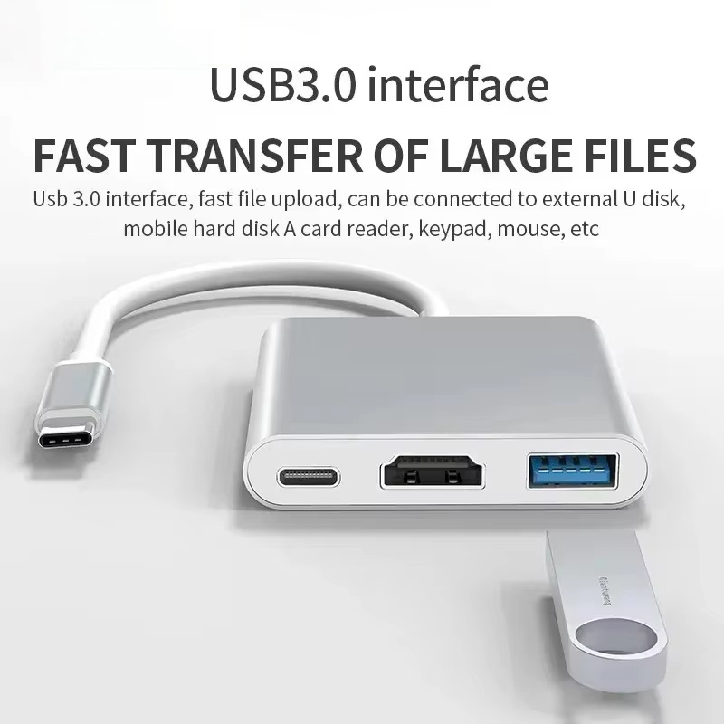 3in1 Type-C to HDMI対応アダプター USB - Hdmi Adapter Tablet のレビューと価格